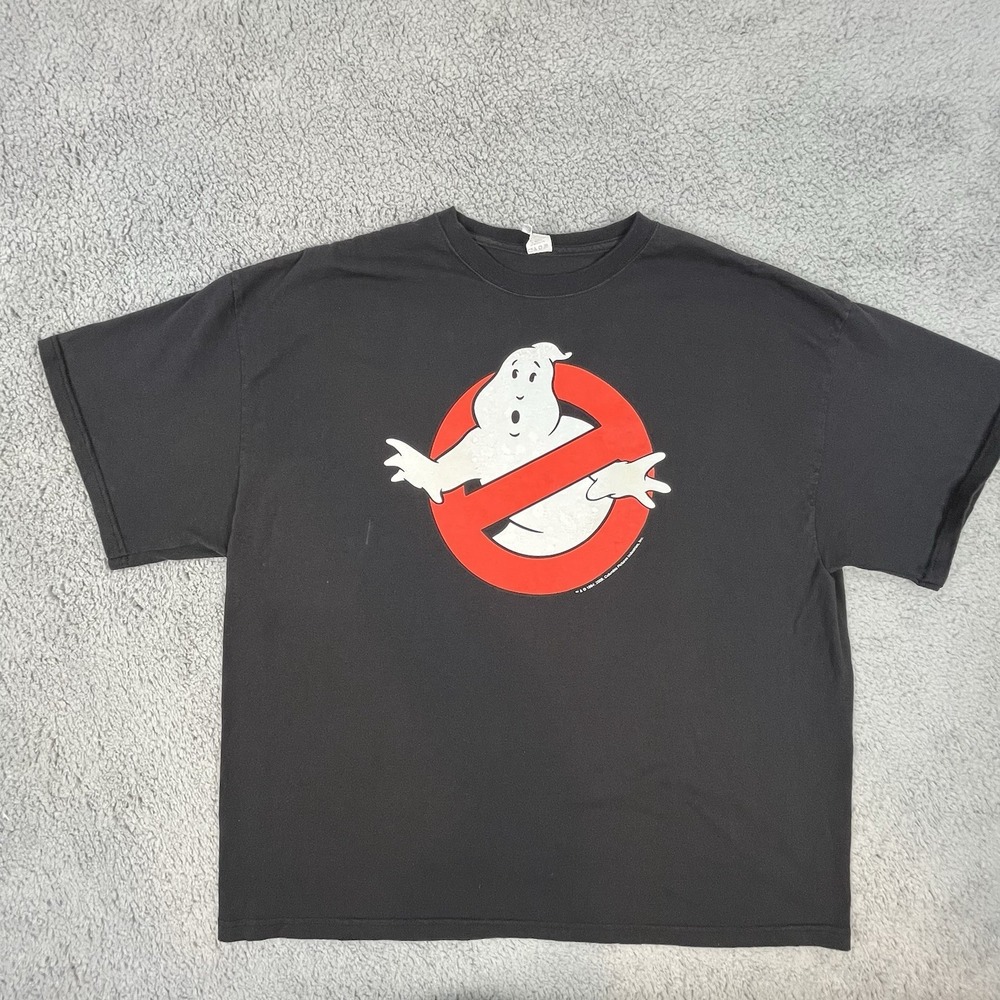 Mad Engine Ghostbusters T-Shirt 2XL Black Mooglie Ghost Logo Movie Tee‎